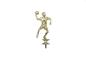 Preview: Handballfigur in der Farbe Gold 15cm Hoch inkl. Klebeschild/Text/Logo/Montage