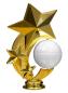 Preview: Handballfigur drehender Ball 15cm Hoch inkl. Klebeschild/Text/Logo/Montage
