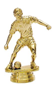 22,7cm Fußballspieler auf Marmorsockel 3 Farben zur Wahl inkl. Kunststoffaufkleber/Text/Logo/Montage