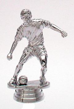 17,5cm Fußballspieler auf Marmorsockel 3 Farben zur Wahl inkl. Kunststoffaufkleber/Text/Logo/Montage