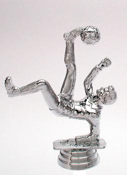 14,3cm Fußballspieler auf Marmorsockel 3 Farben zur Wahl inkl. Kunststoffaufkleber/Text/Logo/Montage