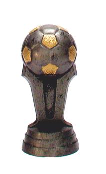 Fußballfigur auf Marmorsockel 9,7cm 3 versch. Farben erhältlich.Inkl.Aufkleber/Schrift/Logo/Montage