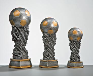 Fußball Weltpokal aus Resin bis 45cm hoch inkl. Aluschild/Schrift/Montage