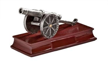 Die Torkanone aus Resin H12,2cm-L20cm inkl.Aluschild/Schrift/Logo/Montage