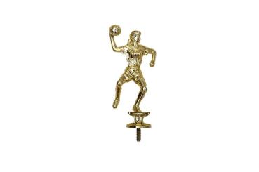 Mädchen/Damenhandballfigur in der Farbe Gold 15,4cm Hoch inkl. Klebeschild/Text/Logo/Montage