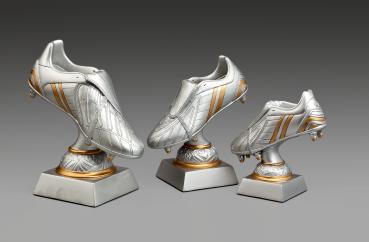 Resinfigur Fußballschuh auch als 3er Pokalserie, inkl.: Aluschild/Schrift/Montage