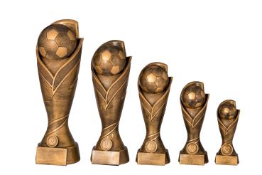 Soccer Cup Resinpokal bis 39cm hoch inkl. Aluschild/Schrift/Montage