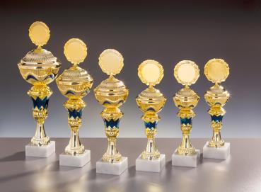 6er Pokal Serie bis 36cm Größe inkl. Aluschild/Schrift/Logo/Montage