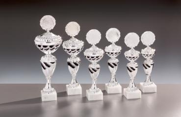 6er Pokal Serie bis 37,4cm inkl. Aluschild/Schrift7Logo/Montage