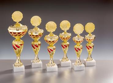 6er Pokal Serie bis 37,4cm inkl. Aluschild/Schrift7Logo/Montage