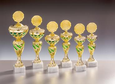 6er Pokal Serie bis 37,4cm inkl. Aluschild/Schrift7Logo/Montage