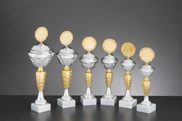 6er Pokal Serie bis 37,8cm Größe inkl. Aluschild/Schrift/Logo/Montage