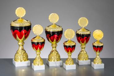 Deutschland 6er Pokal Serie inkl. Aluschild/5cm Logo/Montage