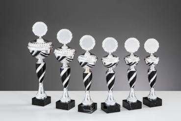 6er Pokal Serie bis 37,5cm Größe inkl. Aluschild/Schrift/Logo/Montage