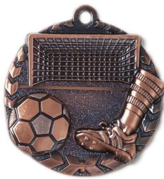 Fußballmedaille 47mm inkl. 10mm Band,Aufkleber/Text und Montage je 1,30