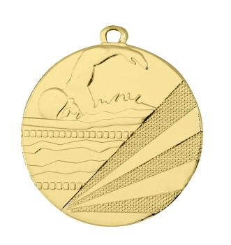50mm Ø Medaille Schwimmen , inkl. 10mm Band/Aufkleber/Text/Logo/Montage je 1,10€