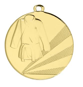 50mm Ø Medaille Karate/Judo , inkl. 10mm Band/Aufkleber/Text/Logo/Montage je 1,10€