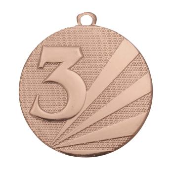 Medaille 50mm Ø,3 Farben ink. Aufleber mit Text ,Band und Montage