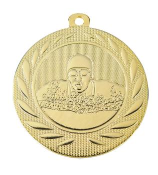 50mm Ø Medaille Schwimmen , inkl. 10mm Band/Aufkleber/Text/Logo/Montage je 1,10€