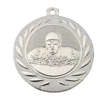 50mm Ø Medaille Schwimmen , inkl. 10mm Band/Aufkleber/Text/Logo/Montage je 1,10€