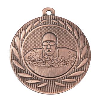 50mm Ø Medaille Schwimmen , inkl. 10mm Band/Aufkleber/Text/Logo/Montage je 1,10€