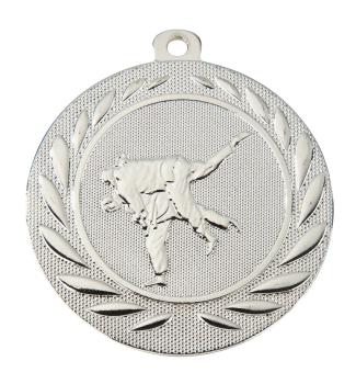 50mm Ø Medaille Karate/Judo , inkl. 10mm Band/Aufkleber/Text/Logo/Montage
