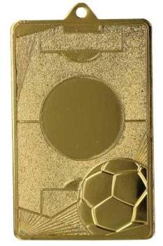 Fußballfeld Medaille 7x4,50cm ,3 Farben. Inkl. Schrift,Band und Montage je 1,50€
