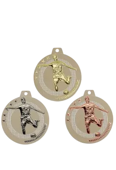 Top Fußballmedaille 50mm inkl. 10mm Band,Aufkleber/Text und Montage je 1,50€