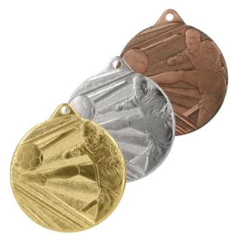 Fußballmedaille 50mm inkl. 22mm Band,Aufkleber/Text und Montage je 0,99€