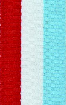 10mm Band Rot/Weiß/Hellblau