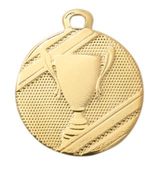 32mm Ø Medaille Siegerpokal 3 Farben zur Wahl,inkl. 10mm Band/Aufkleber/Montage je 0,85€