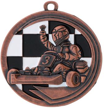 Preview: Kart Medaille 50mm Ø ,3Farben inkl- Schrift,Band und Montage je 1,90€