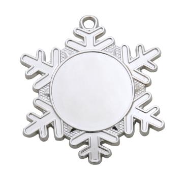 Medaille Schneeflocke 50mm Ø ,3Farben inkl- Schrift,Band und Montage je 1,40€