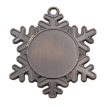 Medaille Schneeflocke 50mm Ø ,3Farben inkl- Schrift,Band und Montage je 1,40€