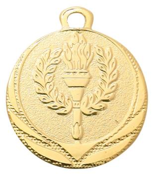 32mm Ø Medaille Siegesfackel 3 Farben zur Wahl,inkl. 10mm Band/Aufkleber/Montage 0,85€
