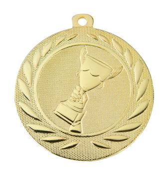 Medaille 50mm Siegerpokal inkl. 10mm Band,Aufkleber mit Schrift und die Montage je 1,10€
