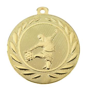 Fußballmedaille 50mm inkl. 10mm Band,Aufkleber mit Schrift und die Montage je 1,10€