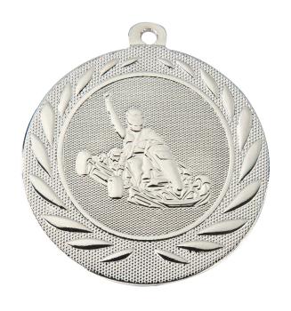 50mm Ø Medaille Kart fahren , inkl. 10mm Band/Aufkleber/Text/Logo/Montage je 1,10€