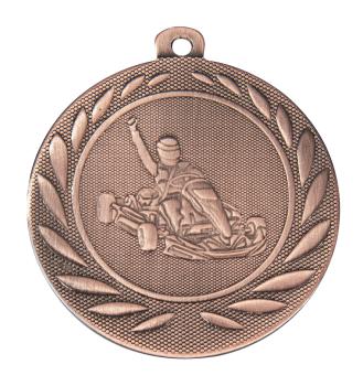 50mm Ø Medaille Kart fahren , inkl. 10mm Band/Aufkleber/Text/Logo/Montage je 1,10€