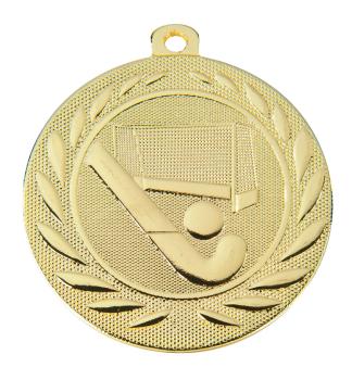 50mm Ø Medaille Feldhockey , inkl. 10mm Band/Aufkleber/Text/Logo/Montage je 1,10€