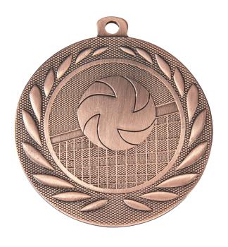 50mm Ø Medaille Volleyball , inkl. 10mm Band/Aufkleber/Text/Logo/Montage je 1,10€
