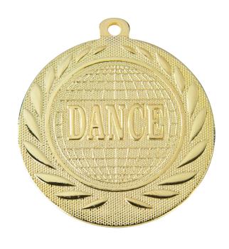 50mm Ø Medaille Tanzen , inkl. 10mm Band/Aufkleber/Text/Logo/Montage je 1,10€