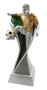 Große schwere Fußballfigur 40cm inkl. Aluschild und Montage