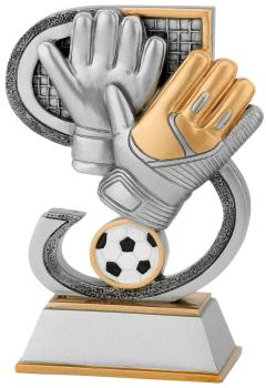 Torwart Trophäe für jede Sportart mit Torwart 11x16,5cm mit Aluschild und Montage