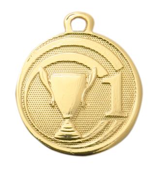 32mm Ø Medaille Siegerpokal/Plätze 3 Farben zur Wahl,inkl. 10mm Band/Aufkleber/Montage
