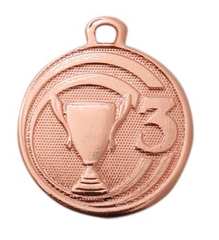 32mm Ø Medaille Siegerpokal/Plätze 3 Farben zur Wahl,inkl. 10mm Band/Aufkleber/Montage