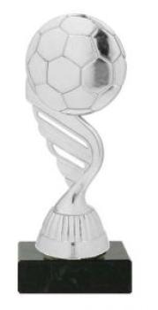 Fußballtrophäe 15cm hoch 3 Farben zur Wahl inkl. Aufkleber mit Schrift/Vereinslogo und Montage