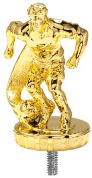 Fußballer auf Marmorsockel gesamt 10cm,Farbe Gold inkl.Aufkleber/Schrift/Montage