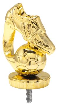 Goldene Fußballfigur auf Marmorsockel Höhe gesamt 10cm inkl.Aufkleber/Schrift/Montage
