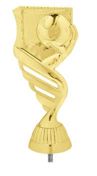 Handball Trophäe 15cm hoch mit Aufkleber/Schrift/Vereinslogo und Montage